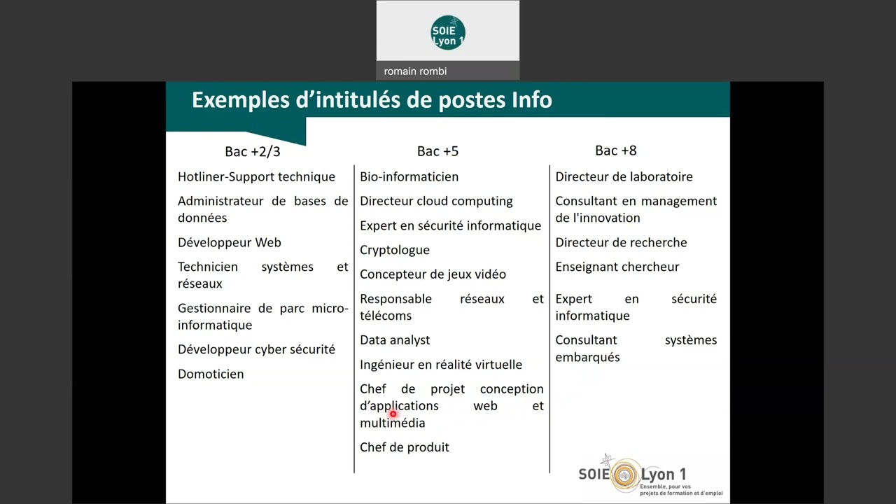 Forum Avenirs  - Conférence introductive portail Mathématiques Informatique (MI)