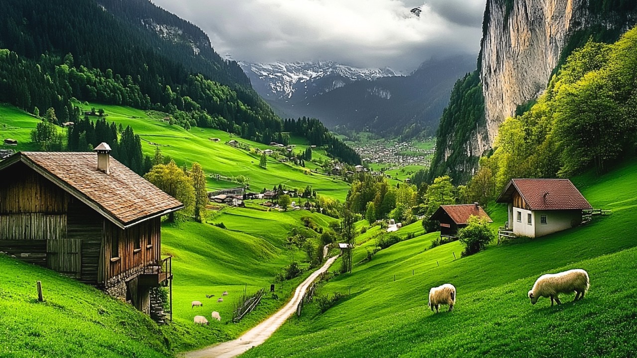Switzerland’s Heaven: Relaxing Walk in Most Beautiful Swiss Villages Countryside