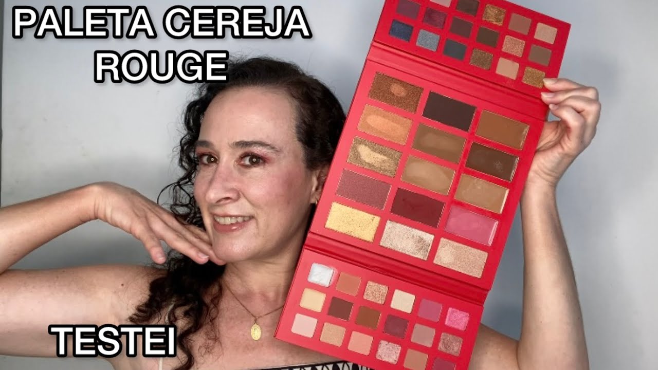 TESTEI A NOVA PALETA DE MAQUIAGEM CEREJA ROUGE MAKE B. BOTICÁRIO : AMEI !!! 🍒💖