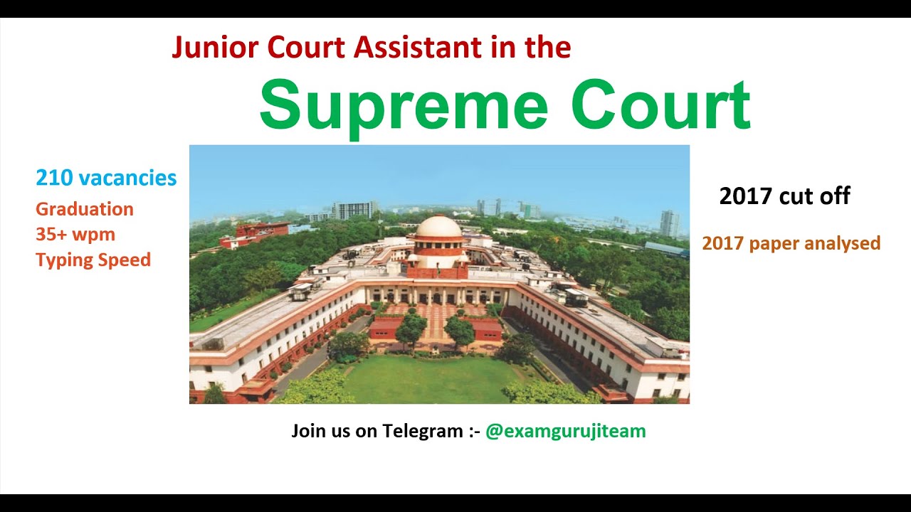 Junior Court Assistant in the Supreme Court  2022 || previous year cut off || TAVISH MALIK