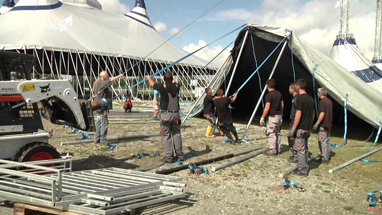 Megaaufwand &ndash; T&Uuml;V-Abnahme von Riesenzelten in Plattling!