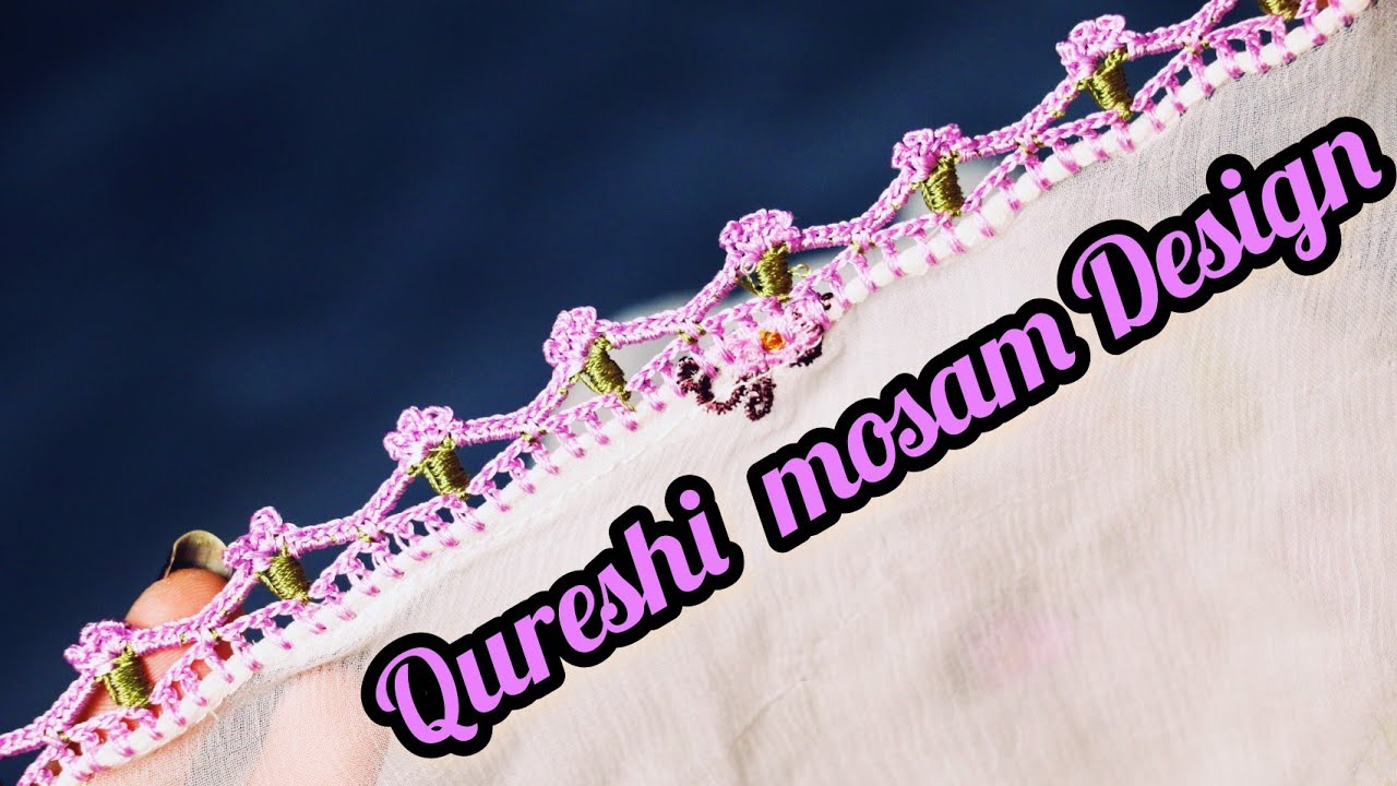 Easy Dupatta /neck and sleeves lace pattern  #balochidaab #creative  balochidaab #randa #knitting