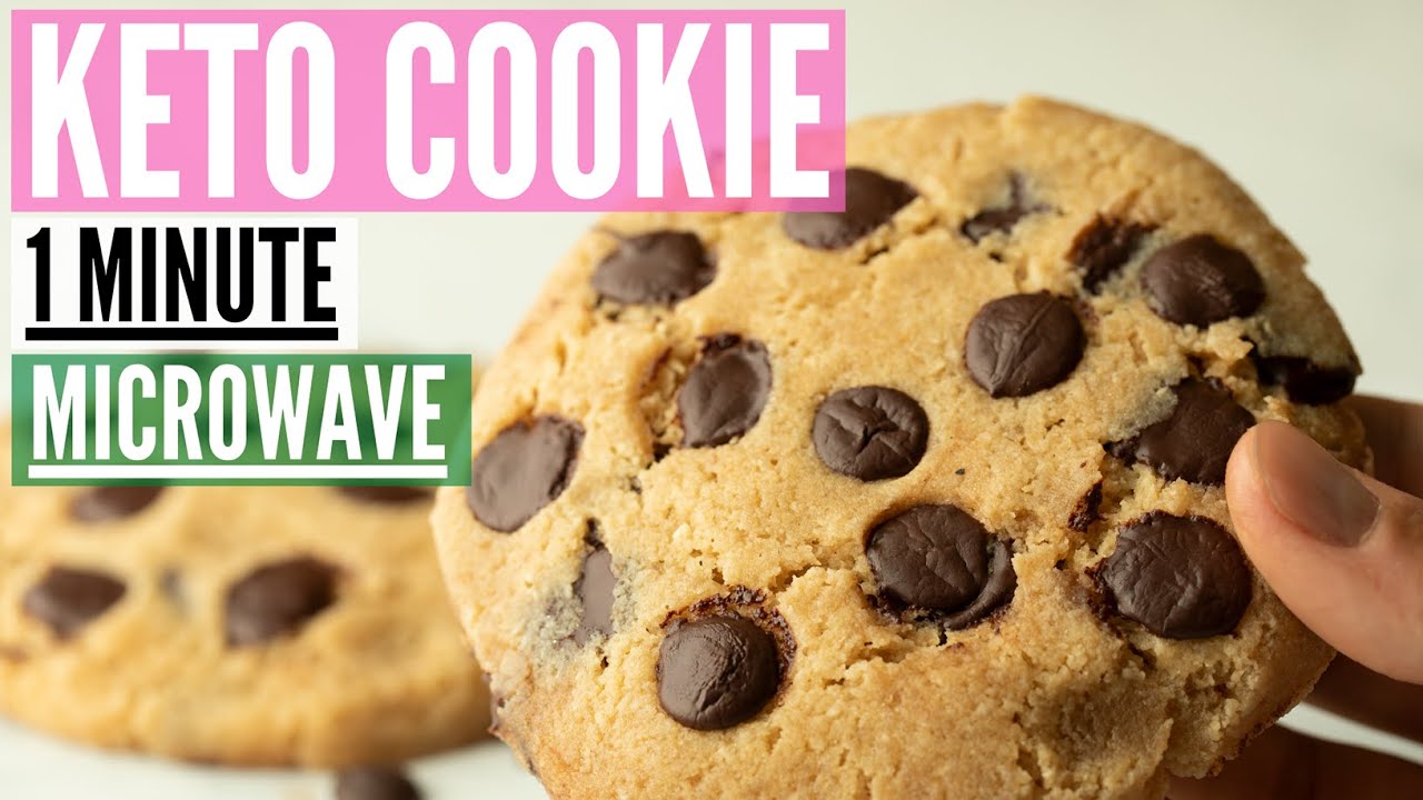 1 Minute Microwave Keto Chocolate Chip Cookie | The EASIEST CHEWIEST Keto Cookie | CHANNEL TAKEOVER