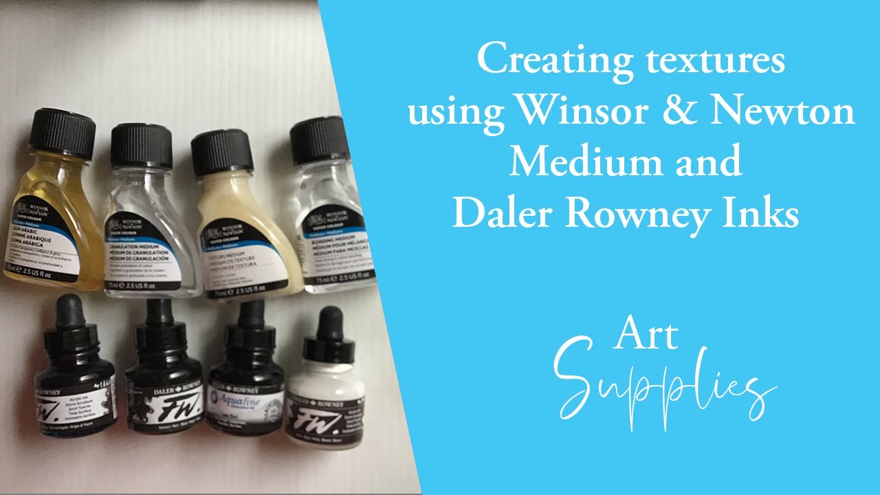 Experimenting with Winsor & Newton Granulation medium and Daley and Rowney Inks