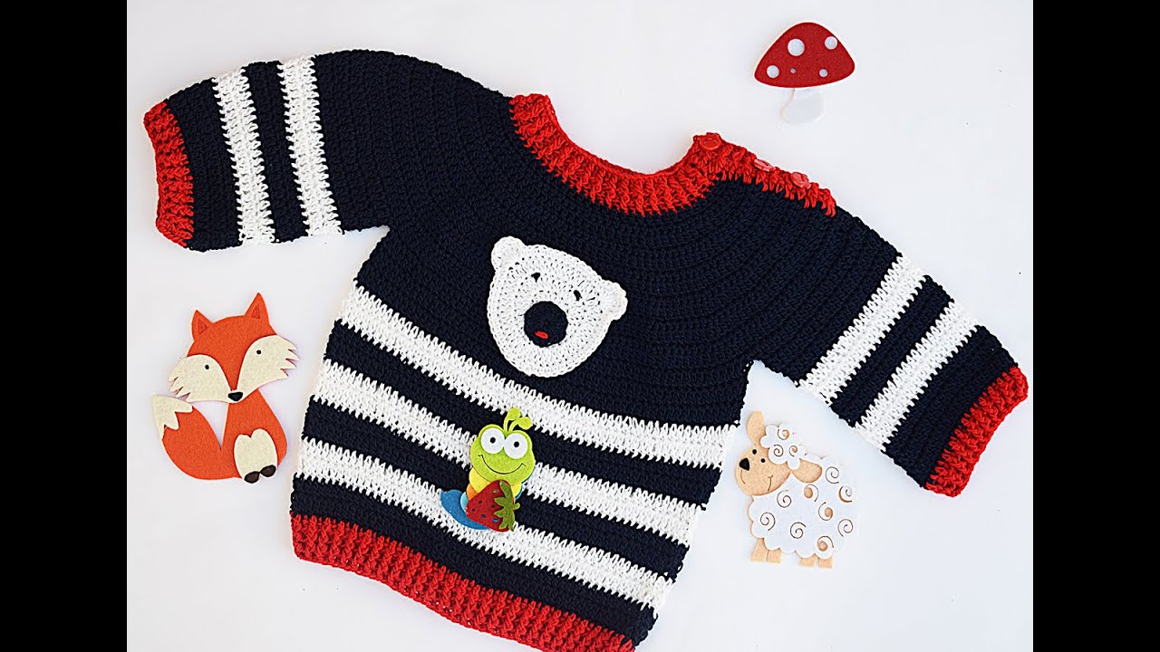 Jersey Marinero Majovel  a crochet muy fácil y rápido #crochet #ganchillo