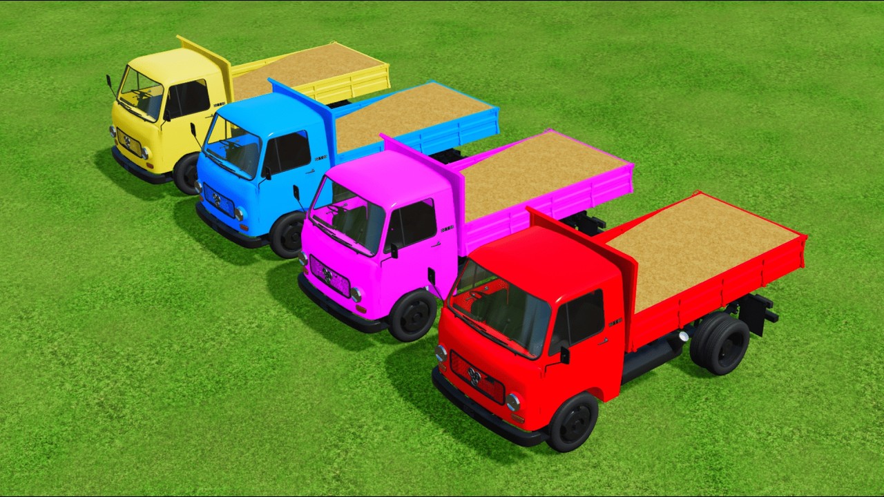 Work with Colors! SAND TRANSPORT with New Holland & KAMAZ TRUCKS! MUDDY ACTION!