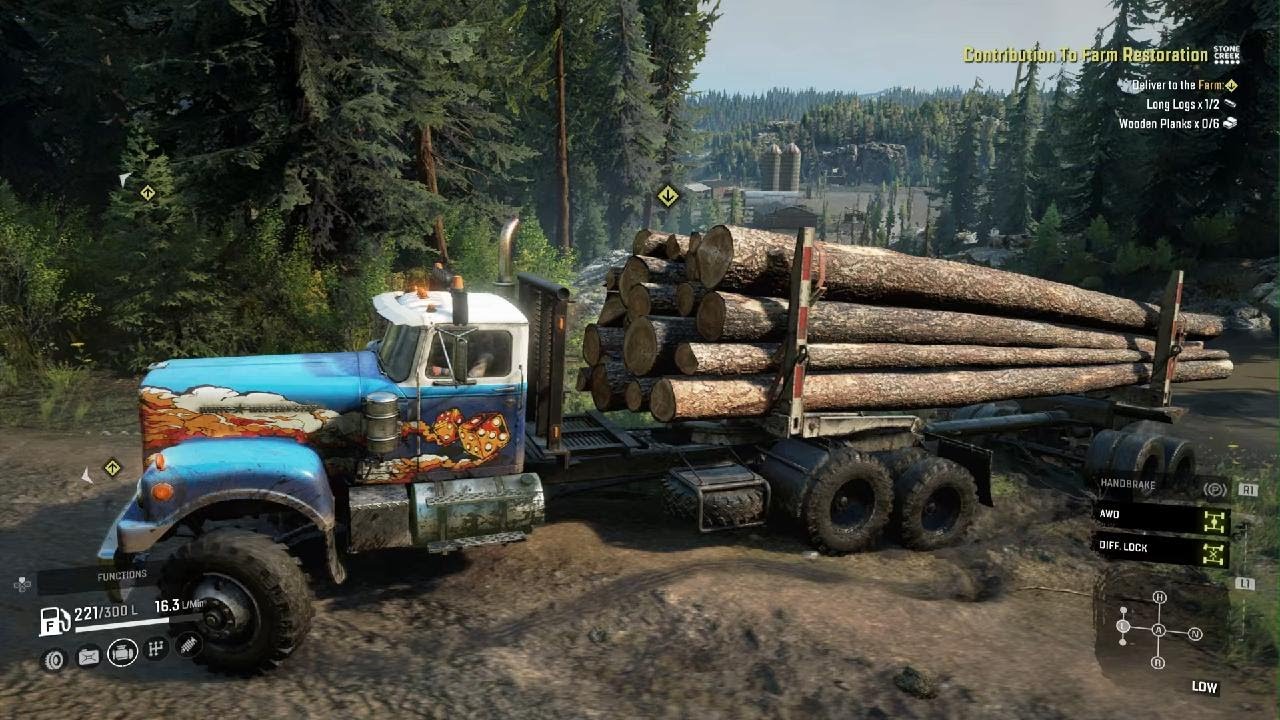 SnowRunner logs 🪵 🪵 🪵 delivery | PS5