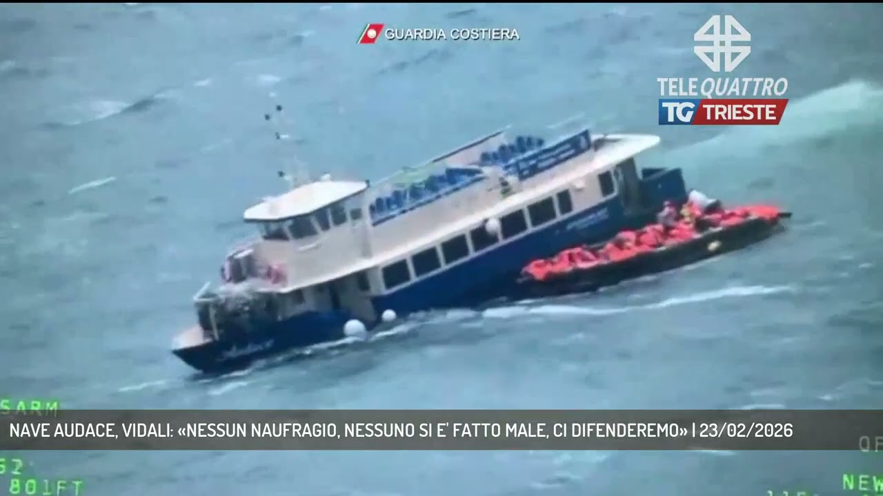 NAVE AUDACE, VIDALI: «NESSUN NAUFRAGIO, NESSUNO SI E' FATTO MALE, CI DIFENDEREMO» | 23/02/2026