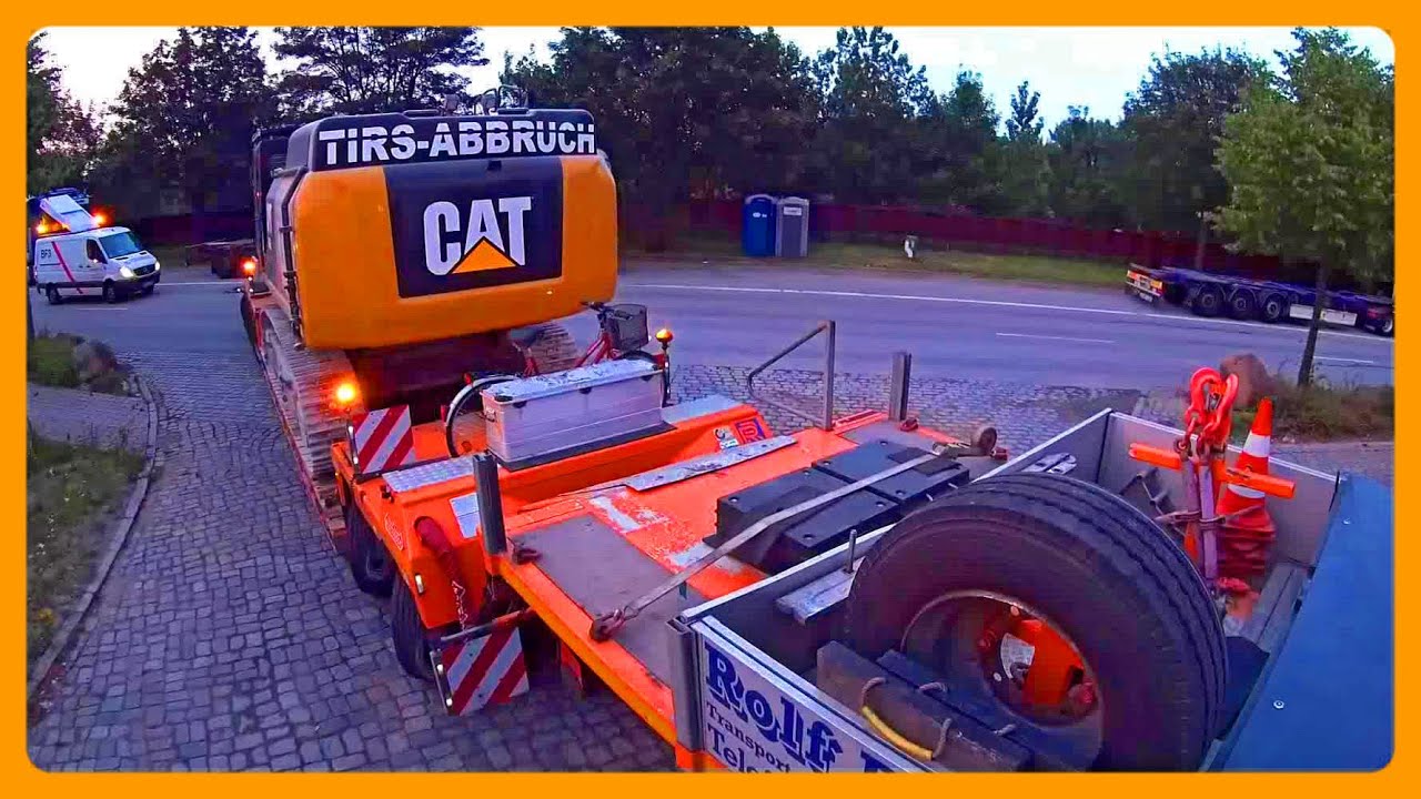 ACTIONCAM SCHWERTRANSPORT CATERPILLAR 349E ABBRUCH BAGGER