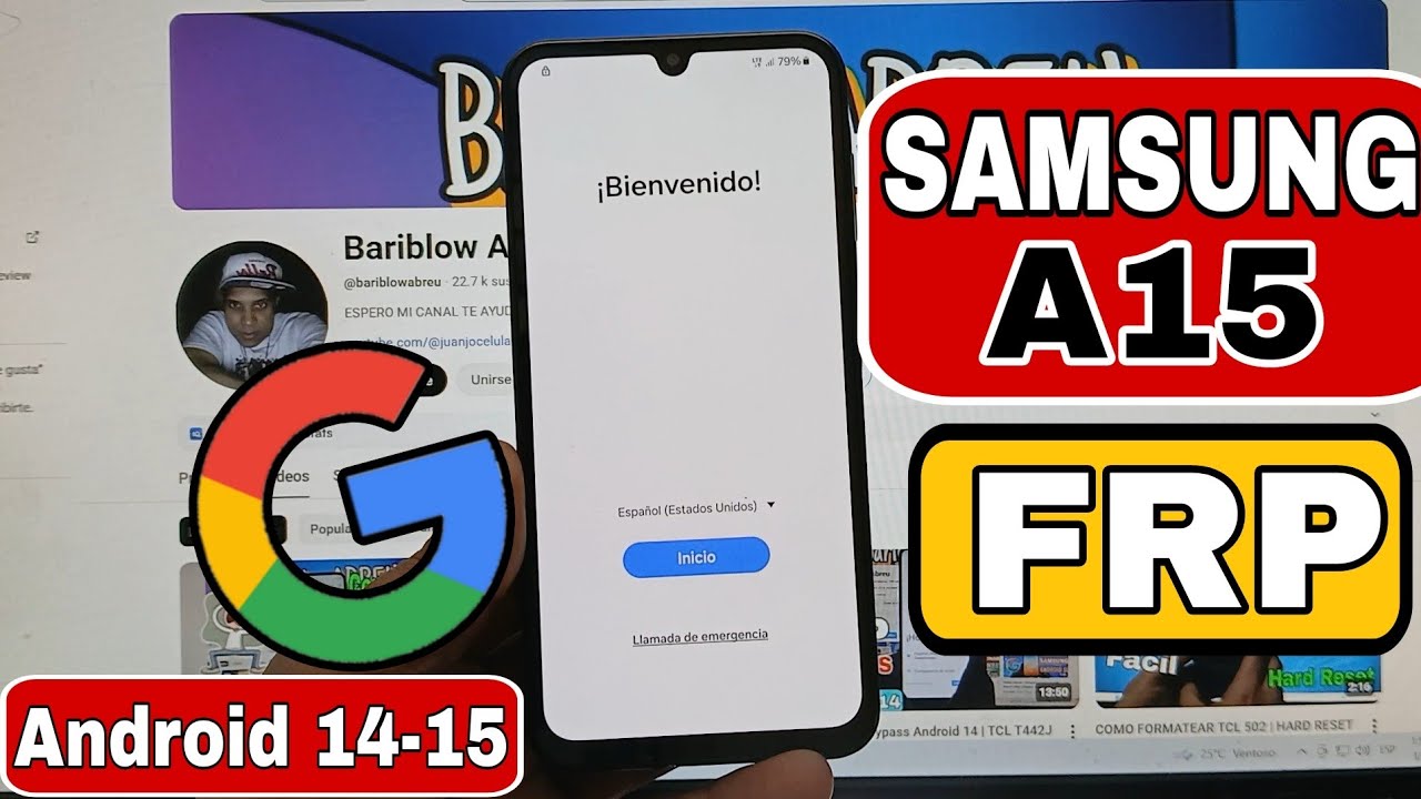 Eliminar Cuenta de Google Samsung Galaxy A15 | Android 14 -15 | Binario 5-4-3-2-1 | 2026😊