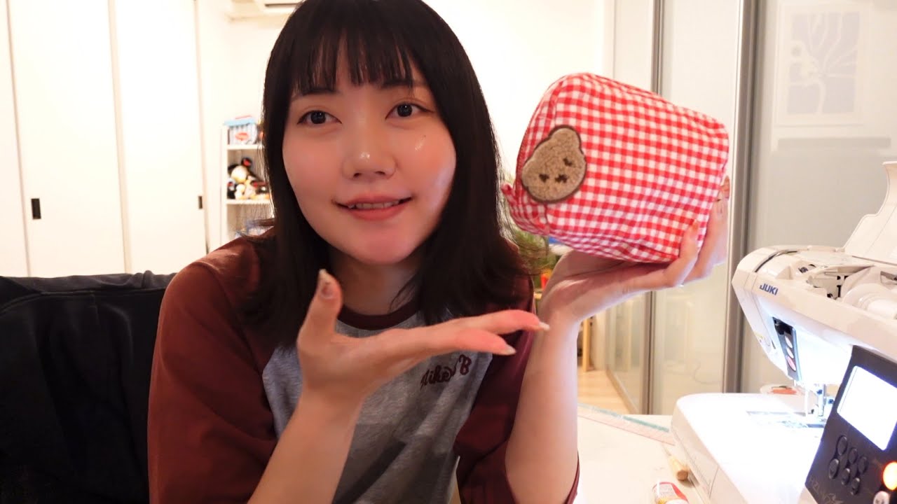 【vlog】本を読みながらポーチを作る【洋裁】