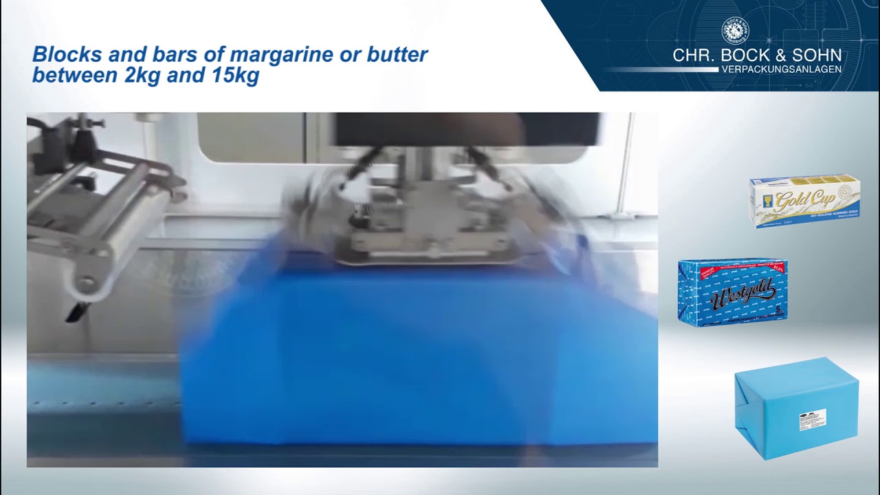 Butter and margarine wrapping machine for blocks and plates/sheets - BFW15