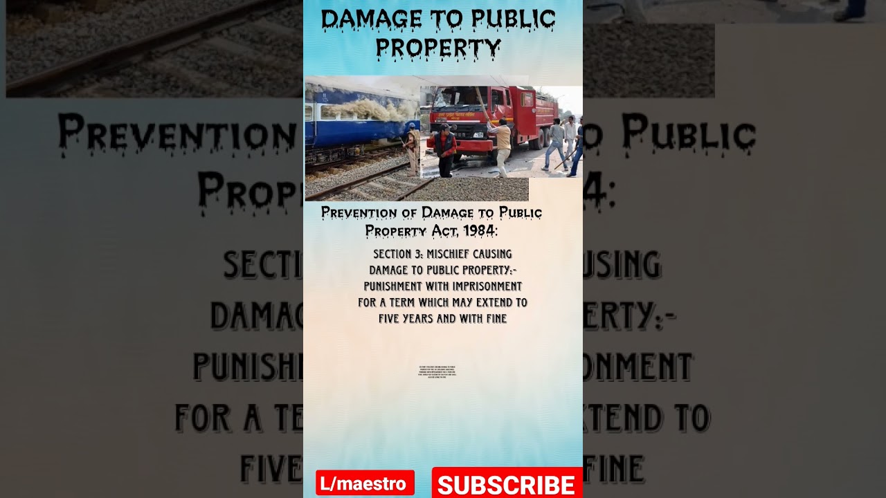 punishment for damage to public property #shorts #india #knowledge #law #legal #viral #ytshorts #yt