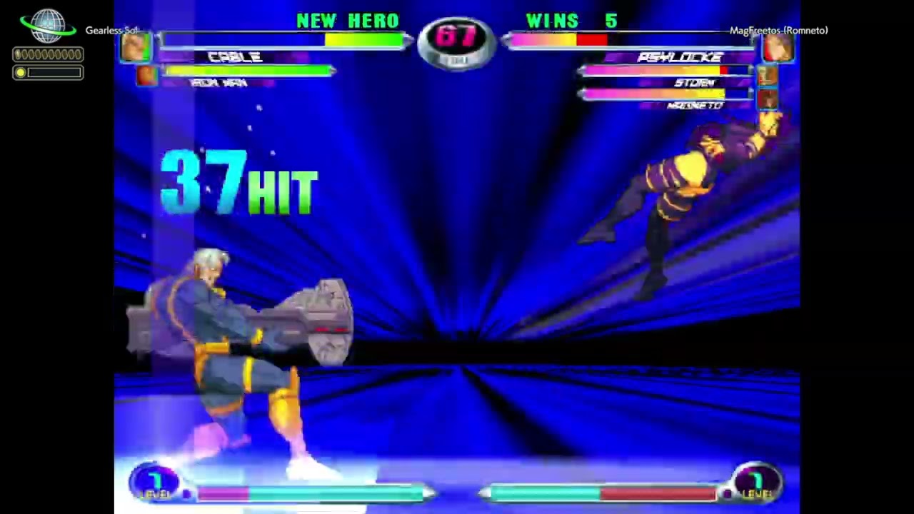 MvC2: Gearless Sol - Blocks Fake Crossup to Cable AHVB x 2 DHC PC 88 Piece 95% Combo .:12.5.25:.