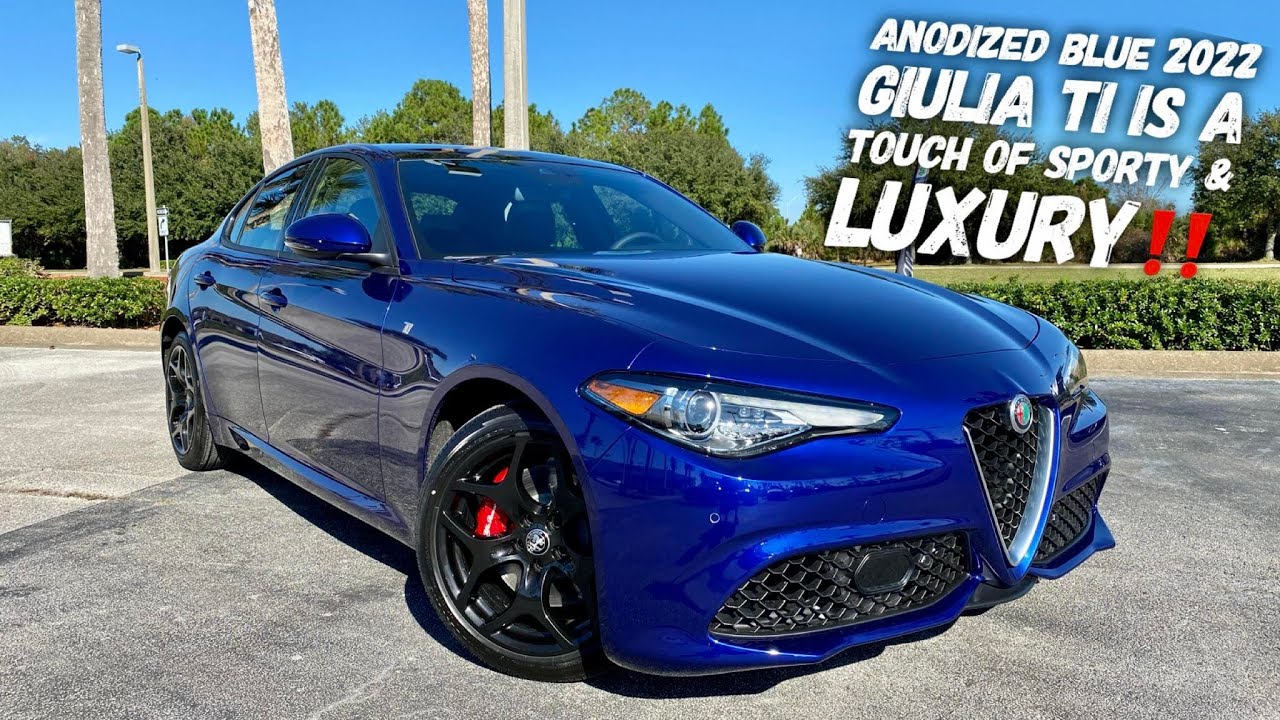 The FIRST Anodized Blue 2022 Alfa Romeo Giulia Ti Luxury Sedan
