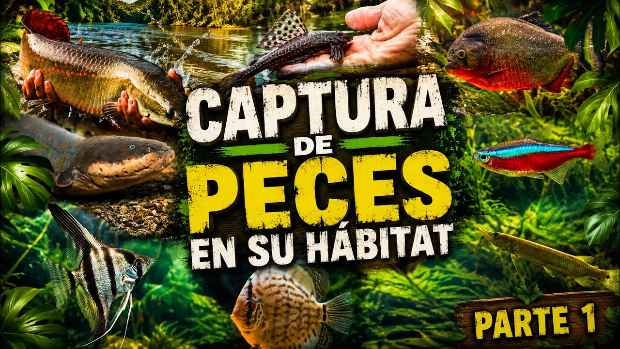 captura de peces en su habitat natural, para la acuariofilia