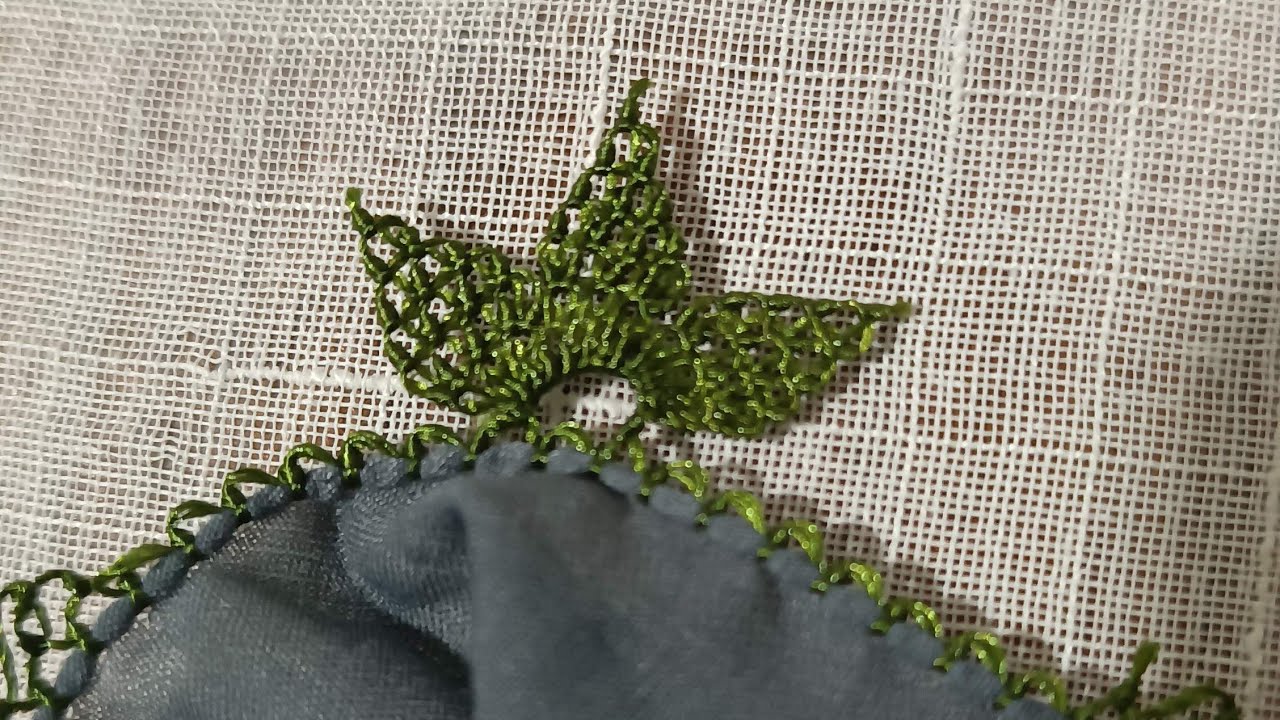 43.model🪡 İĞNE OYASI YAPRAK YAPİMİ.#handmade #iğneoyası 