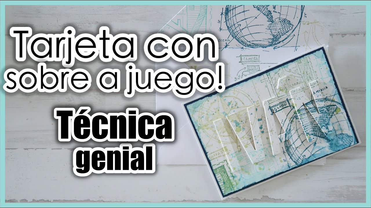Cómo hacer una TARJETA sencilla con una TÉCNICA IDEAL + Sellos y Troqueles. Laura Inguz