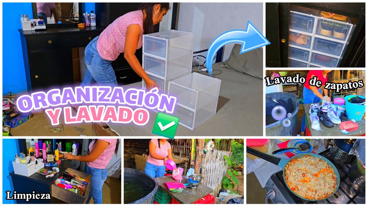 COMPRE💸 NUEVOS ORGANIZADORES😱 LAVE los ZAPATOS 👞 en la LAVADORA 🫧 Macarrones con Queso👩‍🍳🧀 Limpieza
