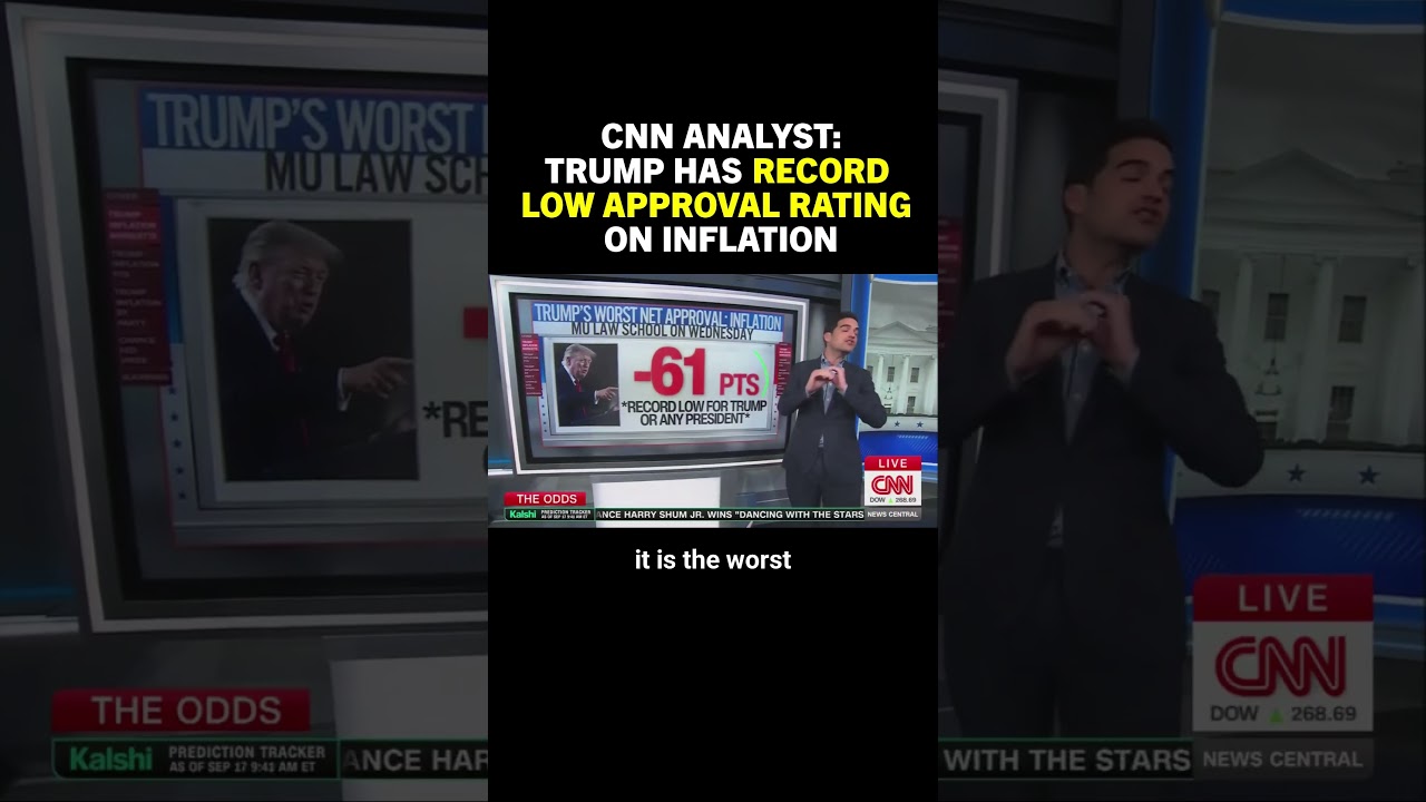 Аналитик CNN: рейтинг Трампа по вопросу инфляции упал до -61 пункта; это худший показатель среди ...