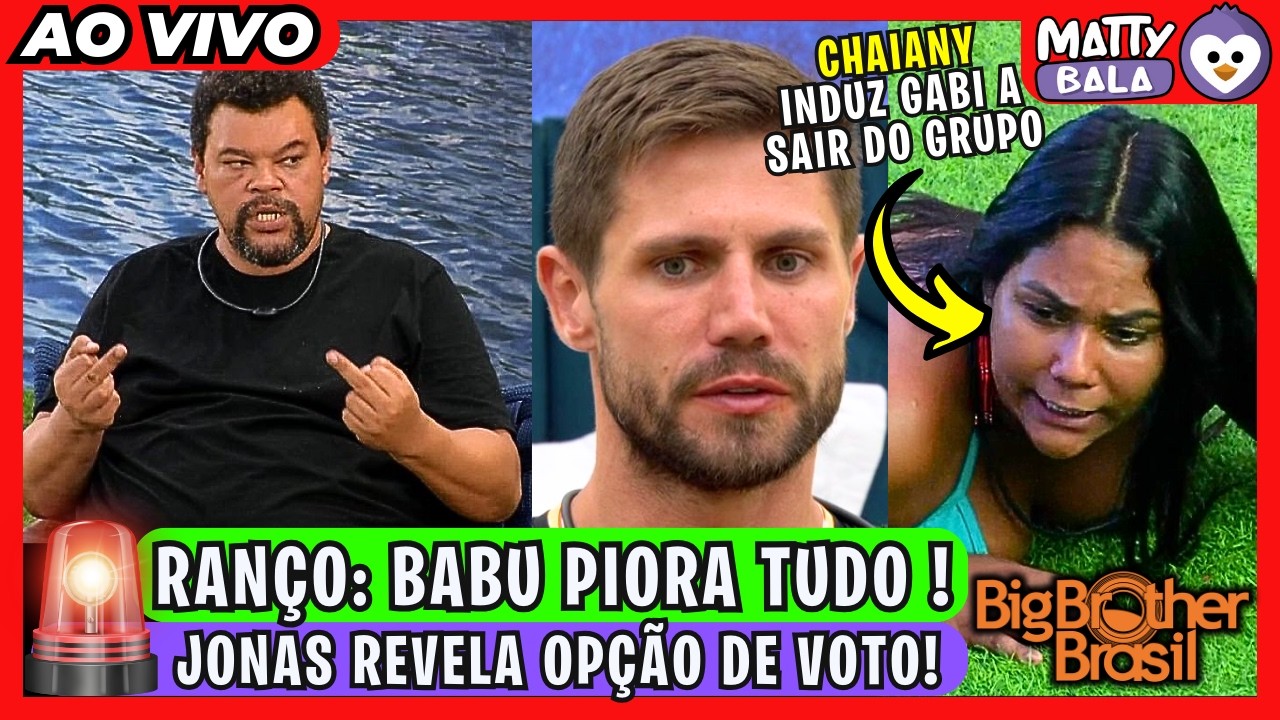 🔴BABU pega RANÇO e JULIANO REBATE / GABI vai deixar o GRUPO ? BRIGA por COMIDA no BBB 26 #bbb #BBB26