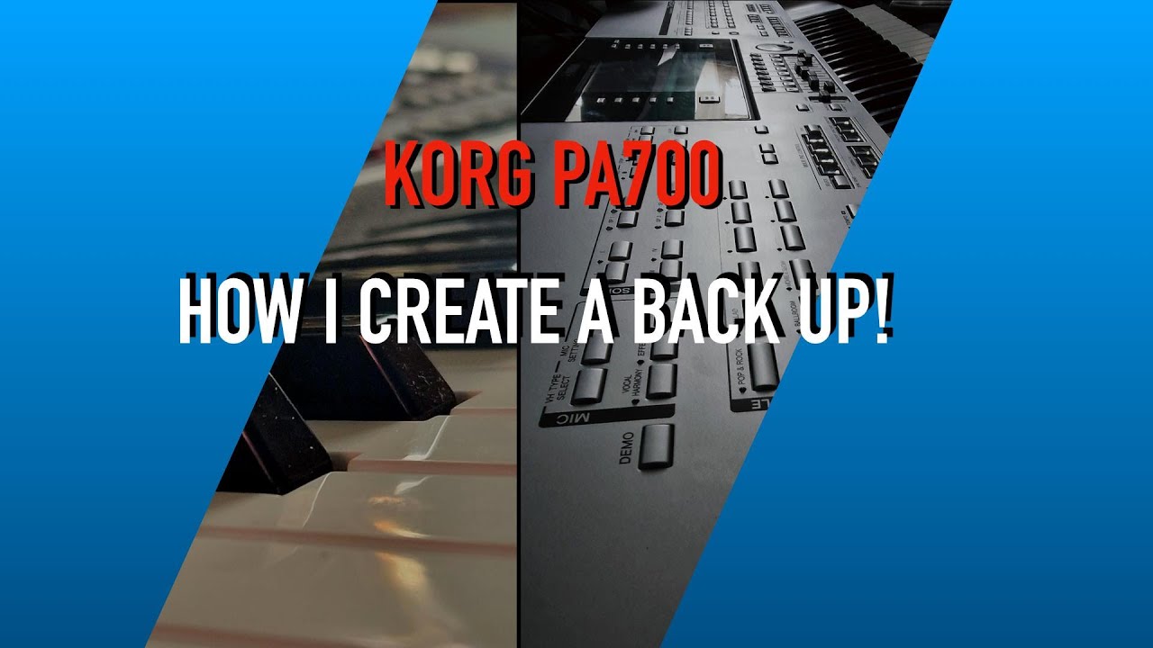Korg PA700 - How I Create A Backup