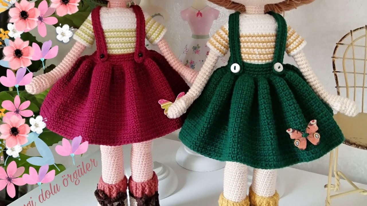 Amigurumi ressam kız etekte kullandığım örgü tekniği