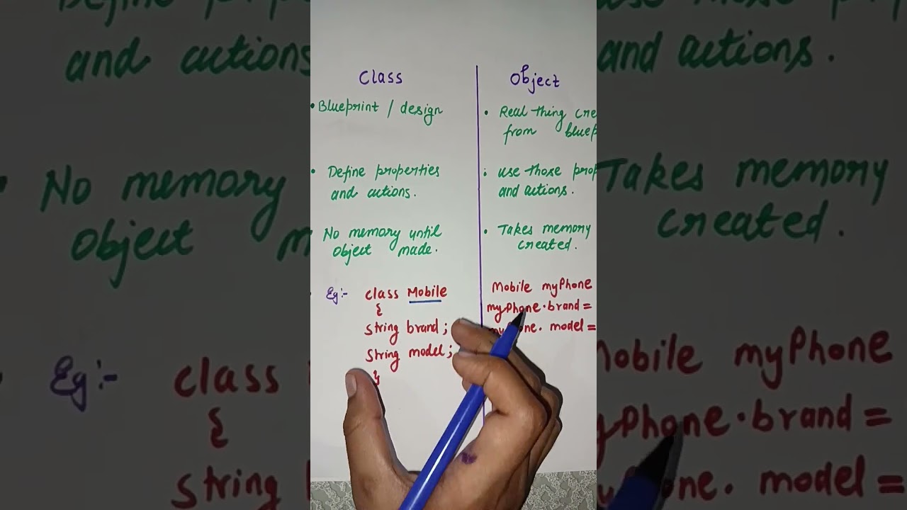 🔥Difference between Class and Object with examples in easy way || # shorts || # viral🔥