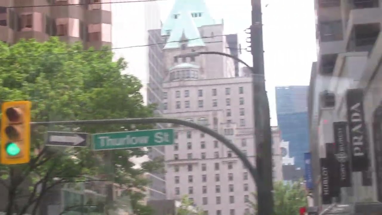 Driving Through Robson Street in Vancouver!