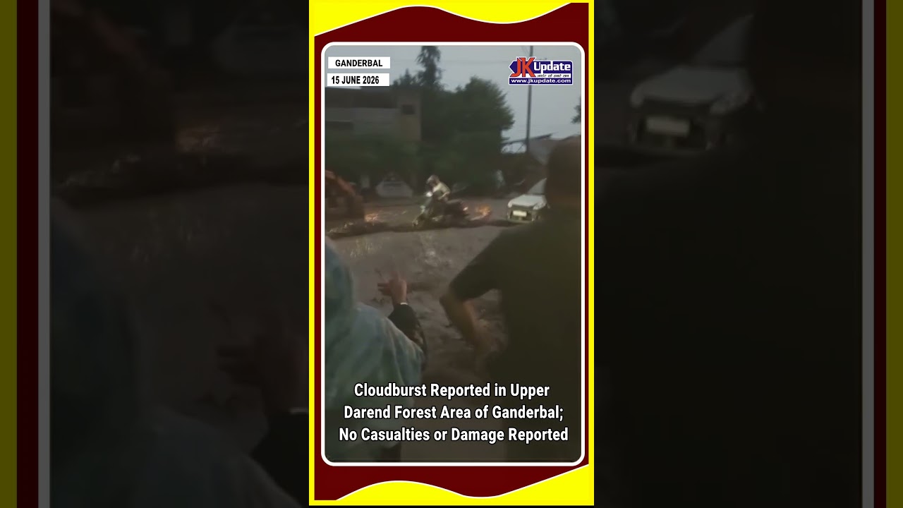 Cloudburst Reported in Upper Darend Forest Area of Ganderbal; No Casualties or Damage Reported