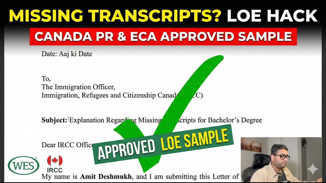 How to Write LOE for Missing Transcripts | Canada PR Education Documents