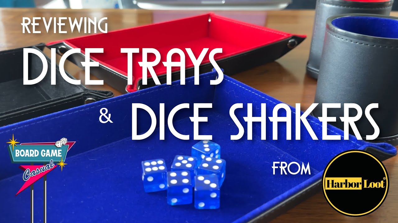 Reviewing some collapsible Dice Trays and Dice Shakers from Harbor Loot
