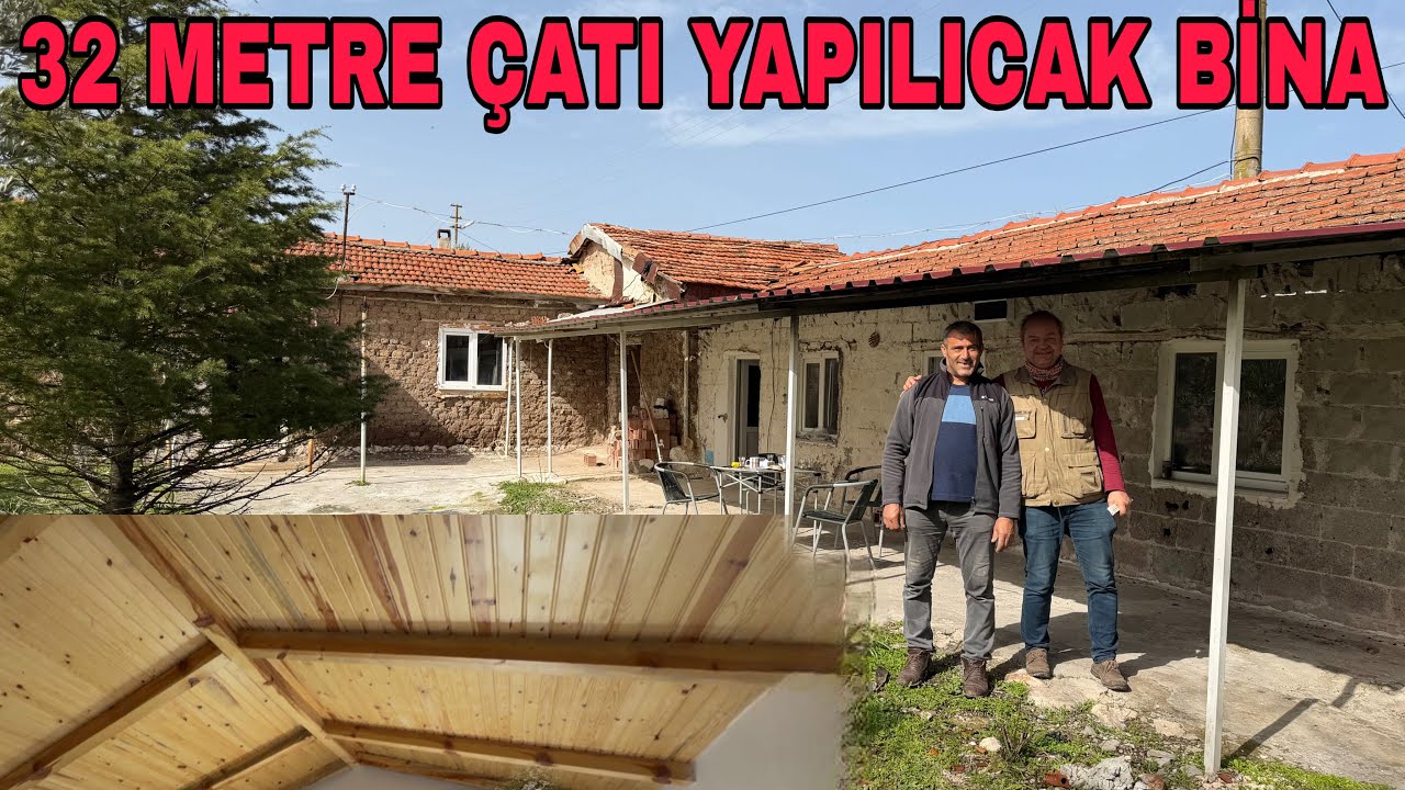 ESKİ BİNAYA 32 METRE ÇATI YAPIMI İŞİ ALDIK~ESKİ HALİ VE YENİ YAPILMIŞ HALİ