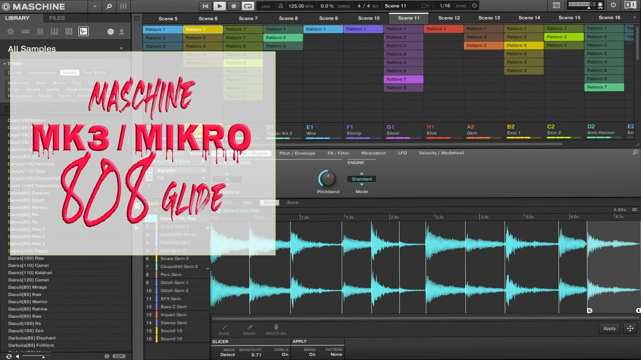 MASCHINE MK3/Mikro Tutorial [808 glides]