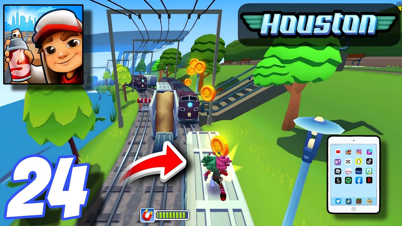 Subway Surfers World Tour: Houston 2021 everything unlocked gameplay walkthrough part 24 :-