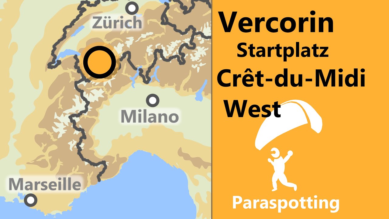 Startplatz Crêt-du-Midi West Vercorin Schweiz | Paraspotting