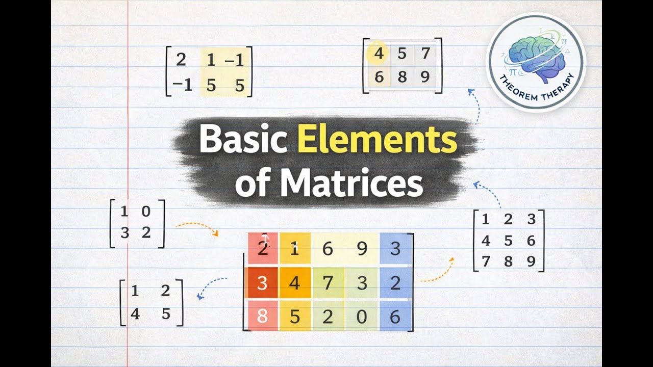 Basic Elements Of Matrices | #MatrixAlgebra @Theorem_Therapy-p09 