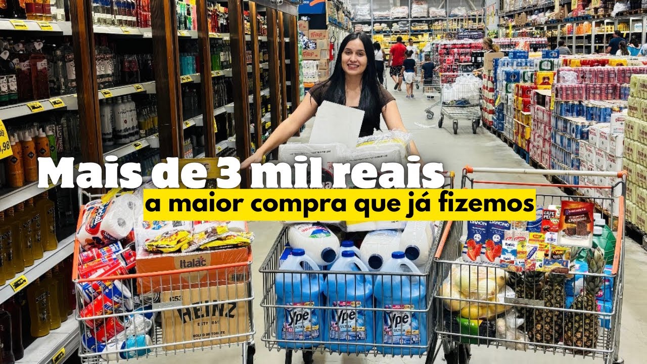 COMPRA DO MÊS PARA 2 PESSOAS GASTAMOS + DE R$3.000 NO ATACADISTA (VALOR TOTAL NO FINAL!)
