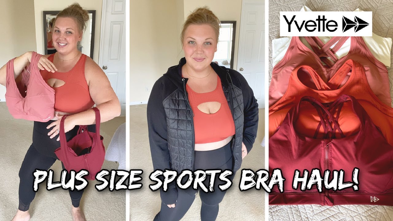 PLUS SIZE Sports Bra Haul! Yvette Sports Try On || 5XL!