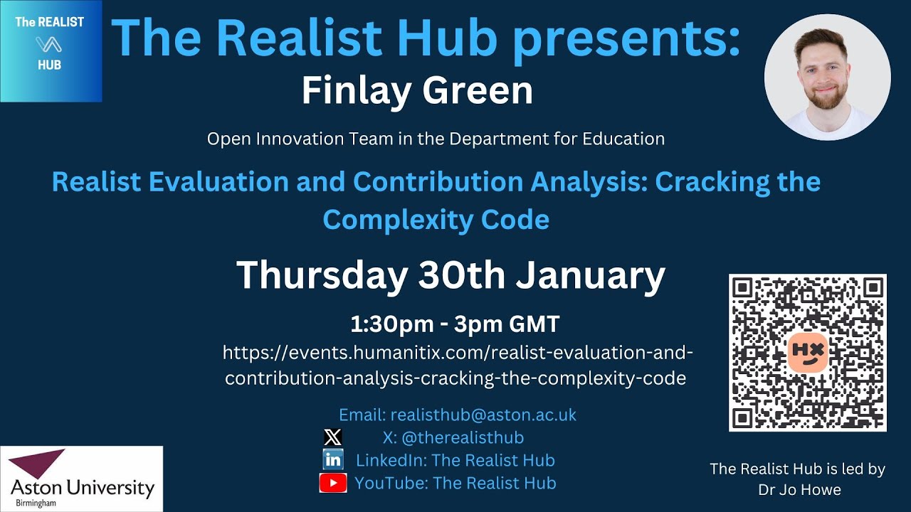 Realist Evaluation and Contribution Analysis Cracking the Complexity Code