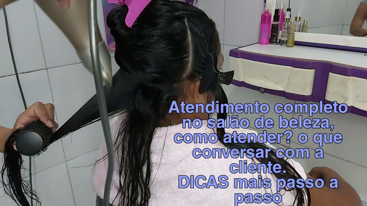 COMO ATENDER UMA CLIENTE NO SALÃO DE BELEZA | HIDRATAÇÃO, ESCOVA E PRANCHA LISO PERFEITO SEM QUÍMICA