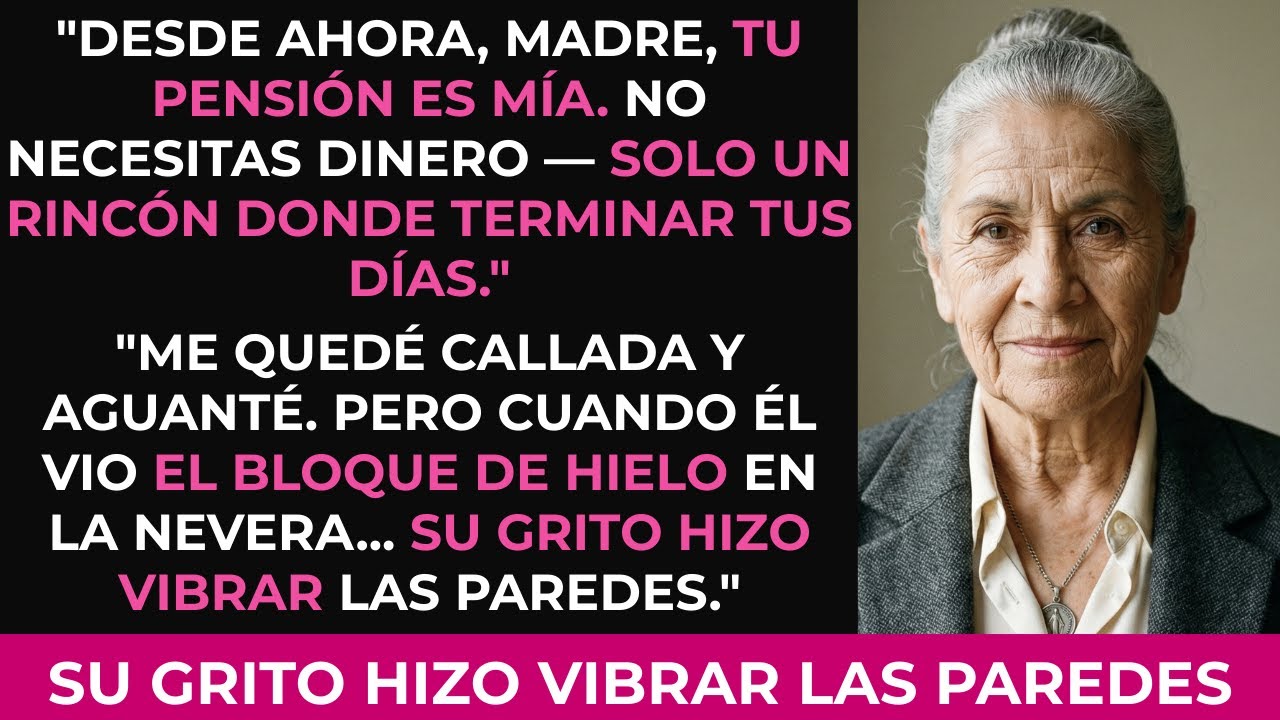 Mi hijo dijo que se quedaría con mi pensión; esa noche, al abrir la nevera, gritó de terror