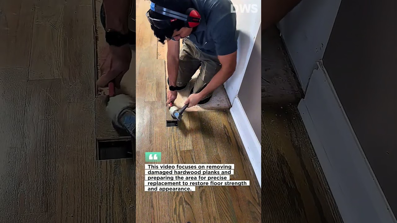How to Repair and Replace Damaged Hardwood Flooring | Professional Floor Patch Technique