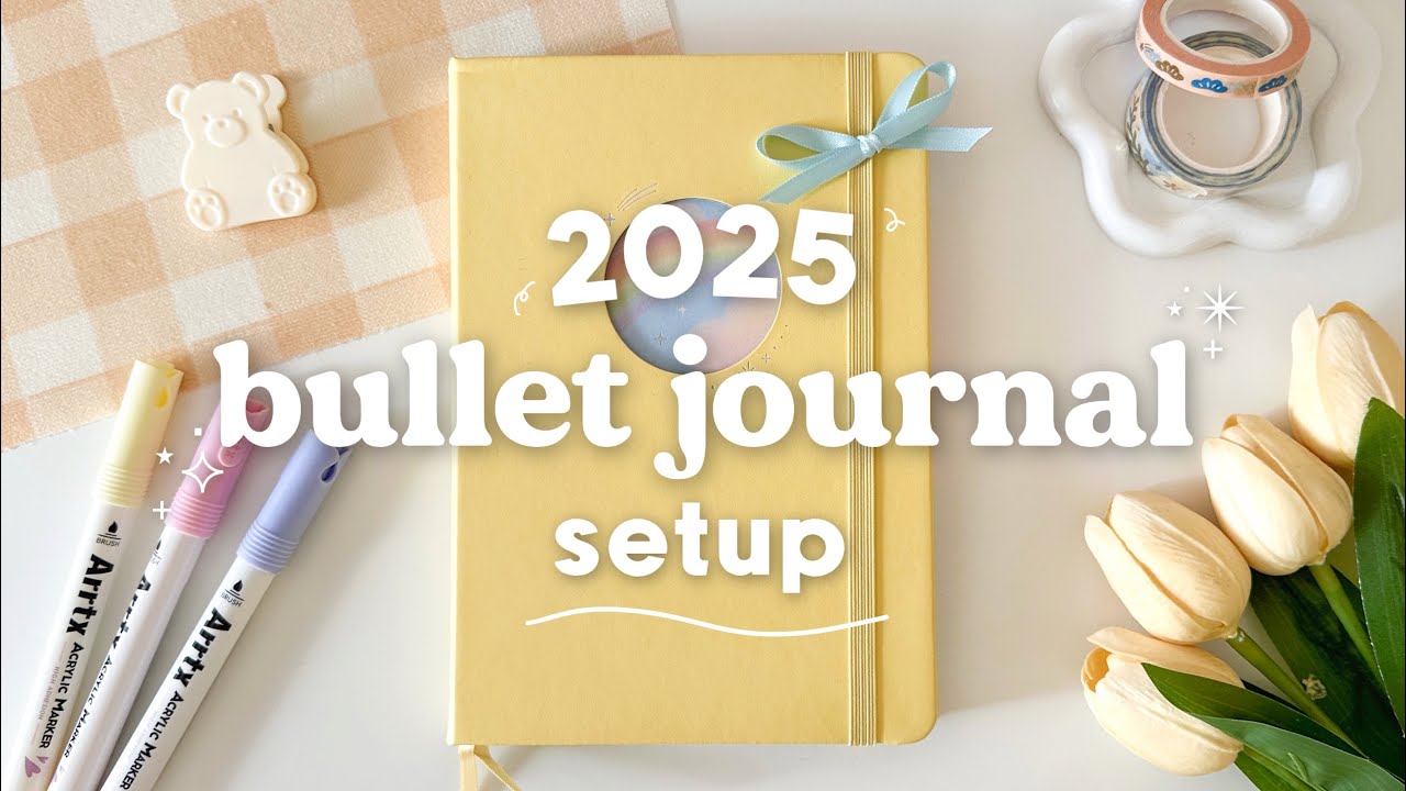 Empezando un nuevo bullet journal  2025 🌷