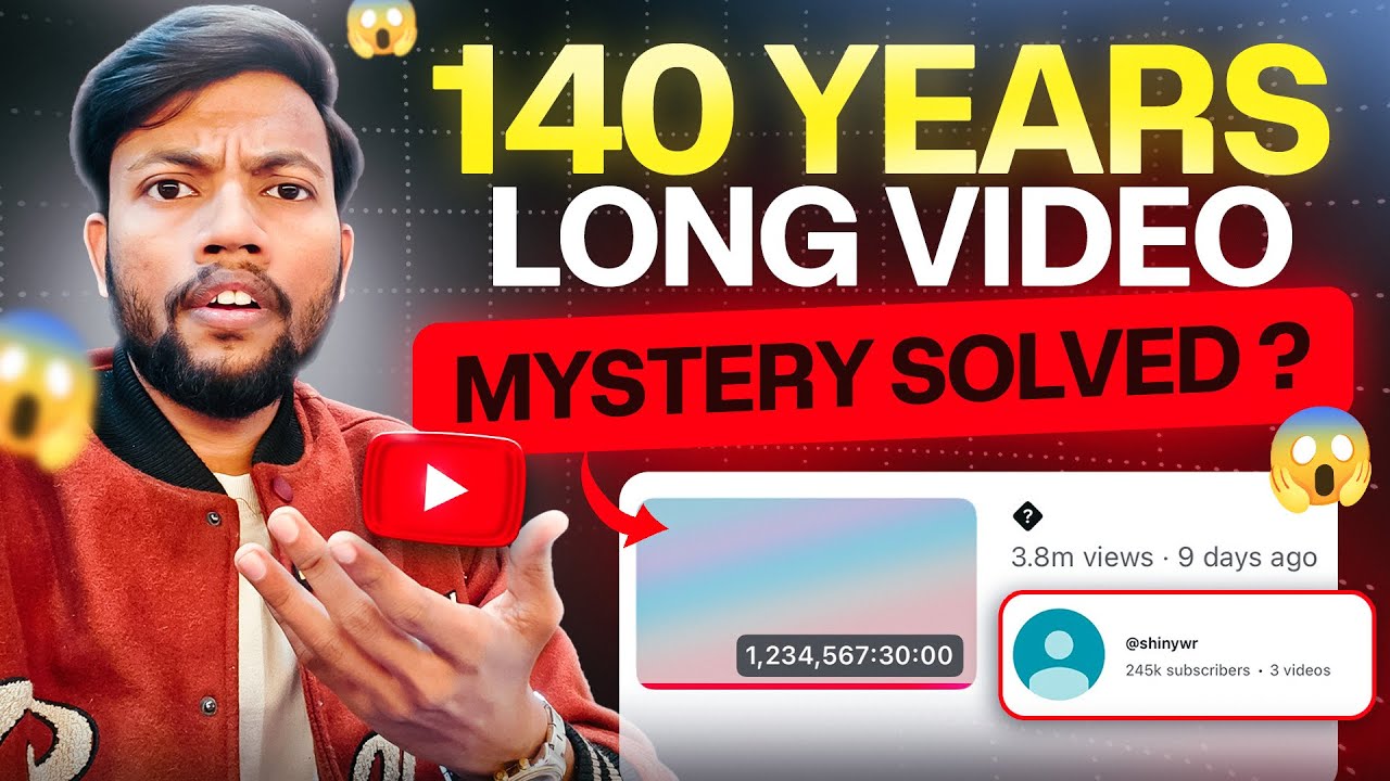140 Years Long Video Mystery 😱 Shinywr YouTube Channel Mystery 👀