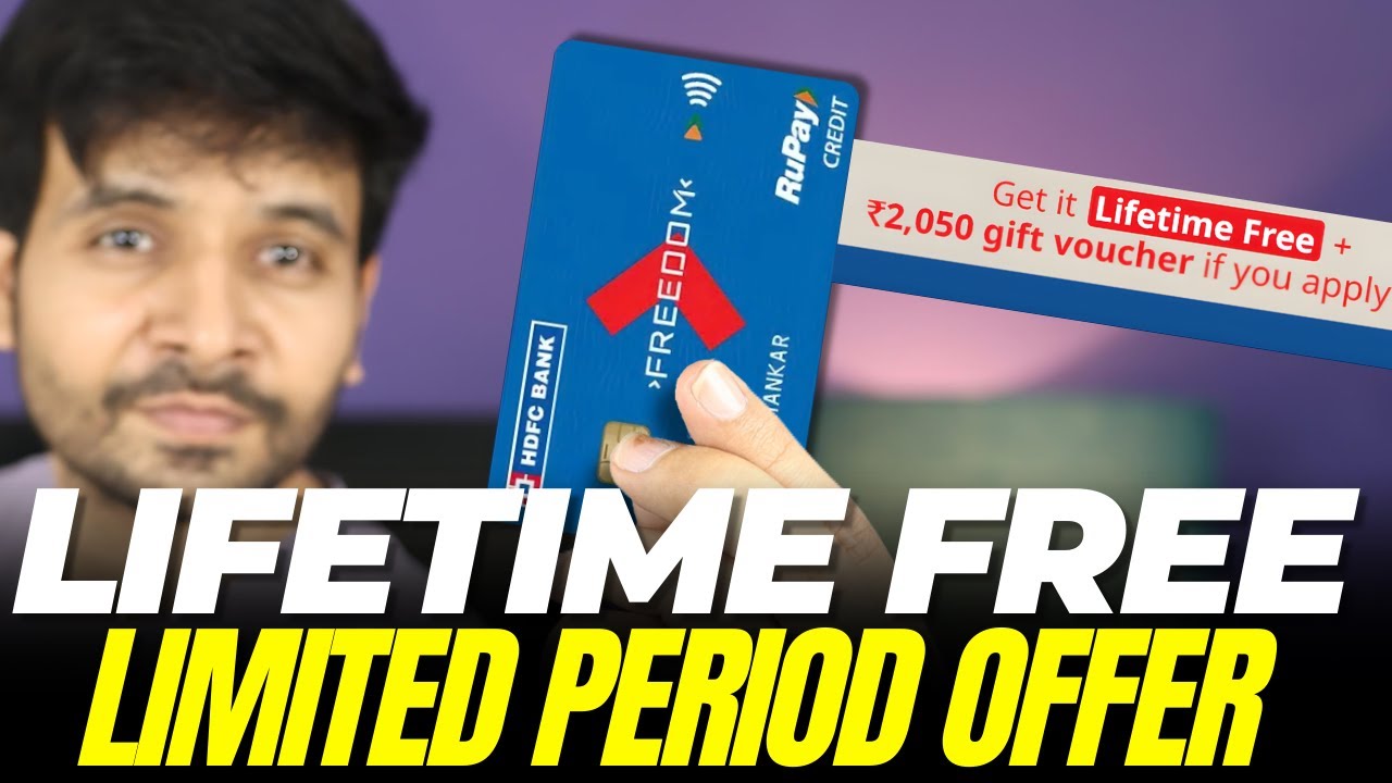 HDFC Freedom Credit Card LIFETIME FREE Offer + Gift Voucher of 2050