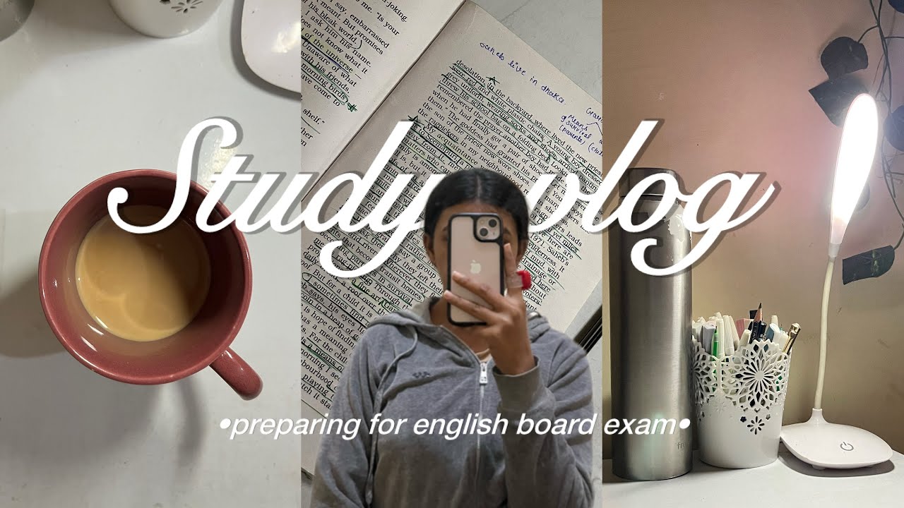 Productive study vlog indian✨🍃📚🌥️✏️ || preparing for english board exam||