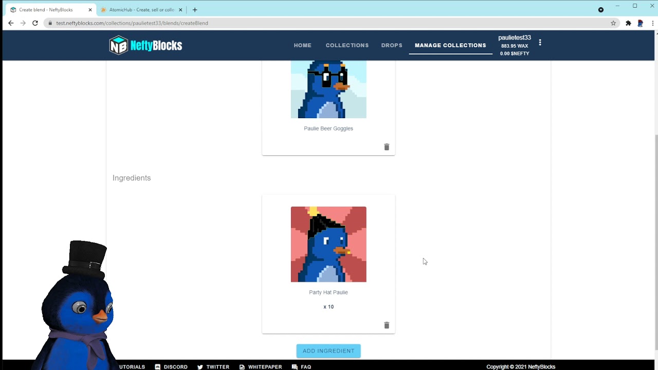 How to Create Blends on the WAX Blockchain Using Neftyblocks Blenderizerx Smart Contract
