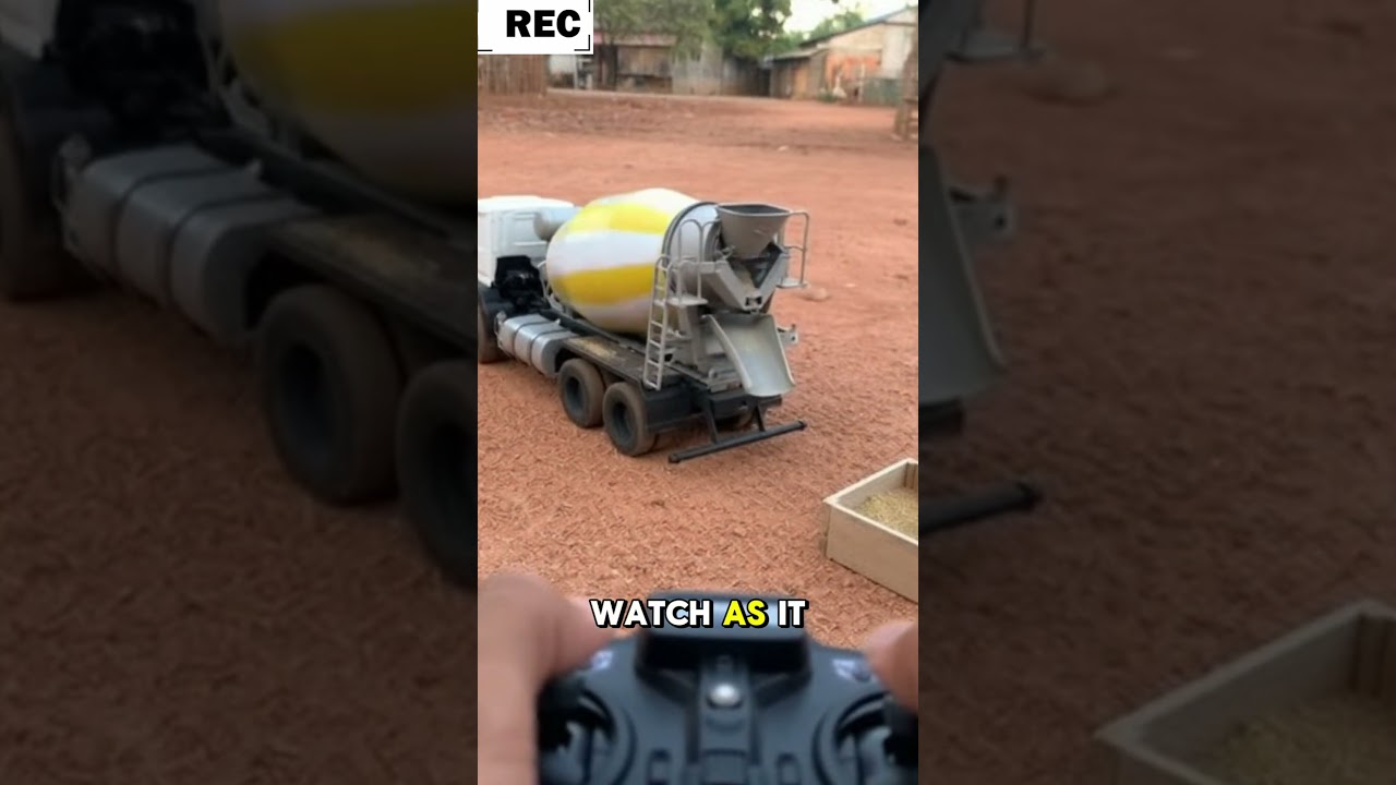 Realistic RC Concrete Mixer Truck in Action!  Remote Control Construction Toy 