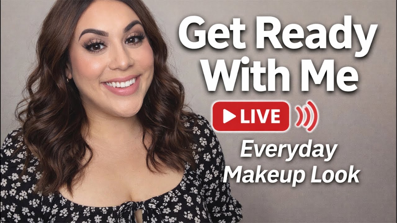 Get Ready With Me LIVE | Easy Makeup & Wavy Curls Tutorial